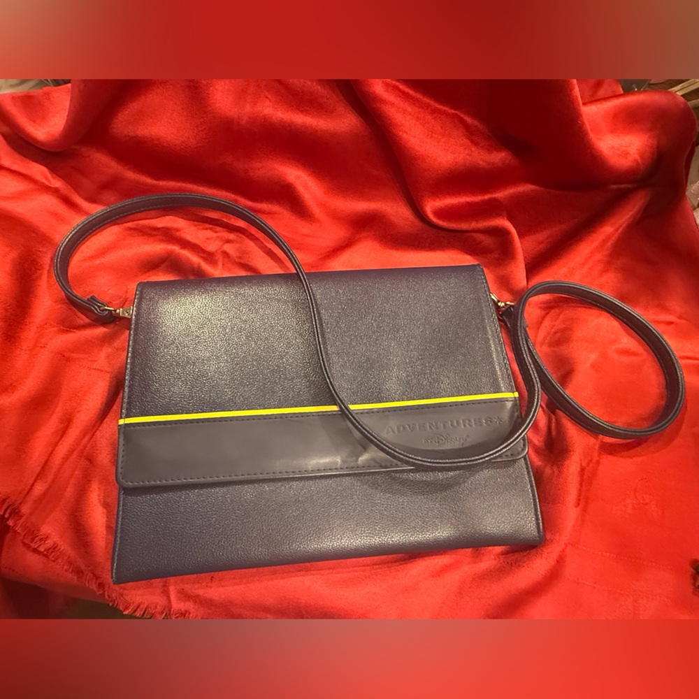 Adventures by Disney Navy Leather Travel Organizer Crossbody Clutch